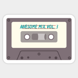 Awesome Mix. Volume 3 Guardians of the galaxy Retro Vintage Sticker